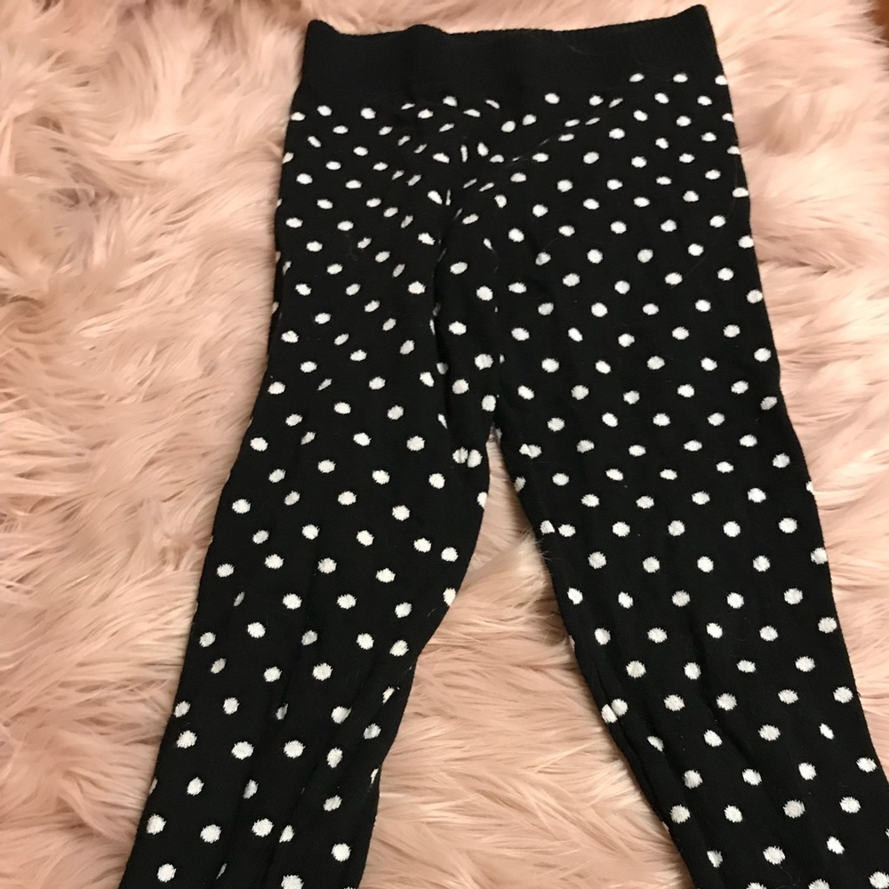 Stretchy polka dot leggings